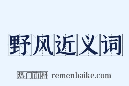 野风近义词是什么意思的图片